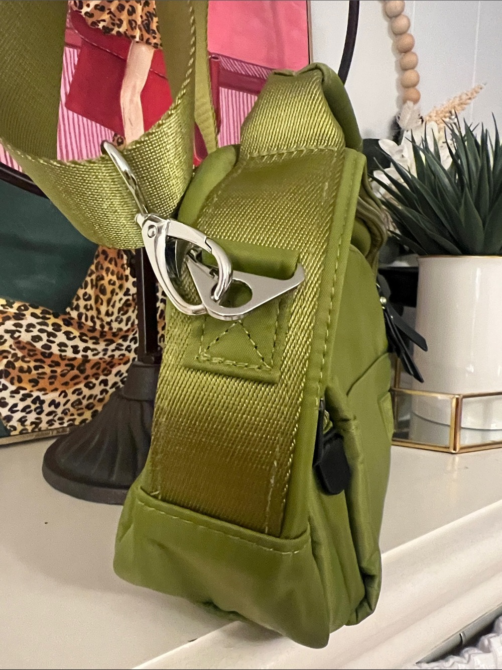IHKWIP Olive Green Crossbody Shoulder Bag - Picture 3 of 12